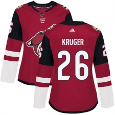 Women's Adidas Arizona Coyotes #26 Marcus Kruger Authentic Burgundy Red Home NHL Jersey