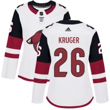 Women's Adidas Arizona Coyotes #26 Marcus Kruger Authentic White Away NHL Jersey