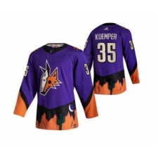 Men's Arizona Coyotes #35 Darcy Kuemper Purple 2020-21 Reverse Retro Alternate Hockey Jersey
