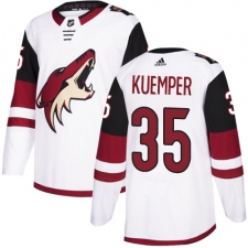 Youth Adidas Arizona Coyotes #35 Darcy Kuemper Authentic White Away NHL Jersey