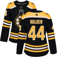 Women's Adidas Boston Bruins #44 Nick Holden Authentic Black Home NHL Jersey
