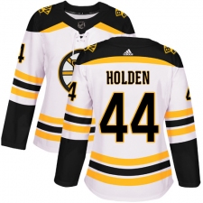 Women's Adidas Boston Bruins #44 Nick Holden Authentic White Away NHL Jersey