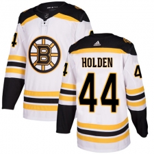 Youth Adidas Boston Bruins #44 Nick Holden Authentic White Away NHL Jersey