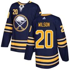 Men's Adidas Buffalo Sabres #20 Scott Wilson Authentic Navy Blue Home NHL Jersey