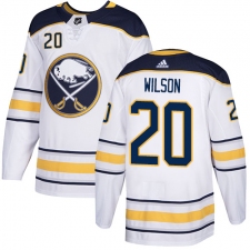 Men's Adidas Buffalo Sabres #20 Scott Wilson Authentic White Away NHL Jersey