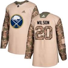Youth Adidas Buffalo Sabres #20 Scott Wilson Authentic Camo Veterans Day Practice NHL Jersey