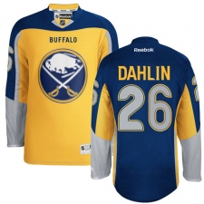Men's Reebok Buffalo Sabres #26 Rasmus Dahlin Authentic Gold New Third NHL Jersey