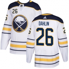 Women's Adidas Buffalo Sabres #26 Rasmus Dahlin Authentic White Away NHL Jersey