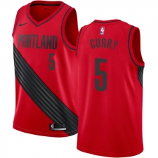 Women's Nike Portland Trail Blazers #5 Seth Curry Swingman Red NBA Jersey Statement Edition