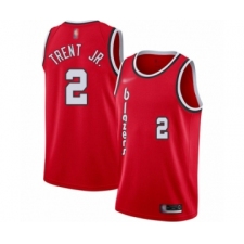 Men's Portland Trail Blazers #2 Gary Trent Jr. Authentic Red Hardwood Classics Basketball Jersey