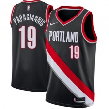Youth Nike Portland Trail Blazers #19 Georgios Papagiannis Swingman Black NBA Jersey - Icon Edition