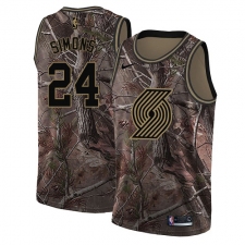 Men's Nike Portland Trail Blazers #24 Anfernee Simons Swingman Camo Realtree Collection NBA Jersey