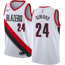 Women's Nike Portland Trail Blazers #24 Anfernee Simons Swingman White NBA Jersey - Association Edition