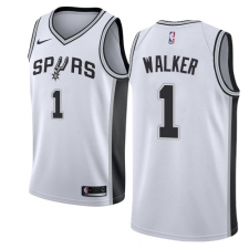 Women's Nike San Antonio Spurs #1 Lonnie Walker Swingman White NBA Jersey - Association Edition