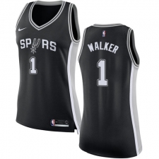 Youth Nike San Antonio Spurs #1 Lonnie Walker Swingman Black NBA Jersey - Icon Edition