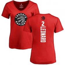 NBA Women's Nike Toronto Raptors #2 Kawhi Leonard Red Backer T-Shirt