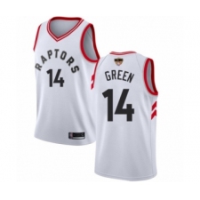 Men's Toronto Raptors #14 Danny Green Swingman White 2019 Basketball Finals Bound Jersey - Association Edition