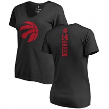 NBA Women's Nike Toronto Raptors #14 Danny Green Black One Color Backer Slim-Fit V-Neck T-Shirt
