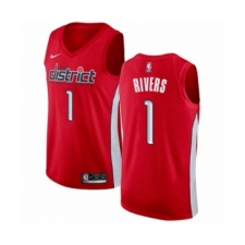 Men's Nike Washington Wizards #1 Austin Rivers Red Swingman Jersey - Earned Edition
