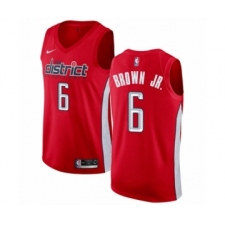 Women's Nike Washington Wizards #6 Troy Brown Jr. Red Swingman Jersey - Earned Edition