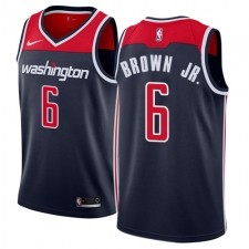 Women's Nike Washington Wizards #6 Troy Brown Jr. Swingman Navy Blue NBA Jersey Statement Edition