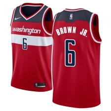 Women's Nike Washington Wizards #6 Troy Brown Jr. Swingman Red NBA Jersey - Icon Edition