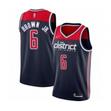 Youth Washington Wizards #6 Troy Brown Jr. Swingman Navy Blue Finished Basketball Jersey - Statement Edition