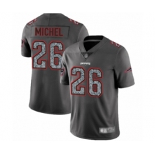 Men's New England Patriots #26 Sony Michel Limited Gray Static Fashion Football Jersey