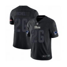 Men's Nike New England Patriots #26 Sony Michel Limited Black Rush Impact NFL Jersey