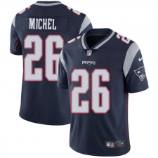 Men's Nike New England Patriots #26 Sony Michel Navy Blue Team Color Vapor Untouchable Limited Player NFL Jersey