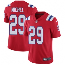 Men's Nike New England Patriots #29 Sony Michel Red Alternate Vapor Untouchable Limited Player NFL Jersey
