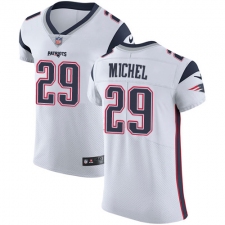 Men's Nike New England Patriots #29 Sony Michel White Vapor Untouchable Elite Player NFL Jersey