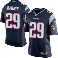 Men's Nike New England Patriots #29 Duke Dawson Game Navy Blue Team Color NFL Jersey