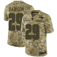 Men's Nike New England Patriots #29 Duke Dawson Limited Camo 2018 Salute to Service NFL Jersey