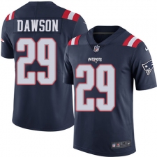 Men's Nike New England Patriots #29 Duke Dawson Limited Navy Blue Rush Vapor Untouchable NFL Jersey