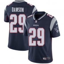 Men's Nike New England Patriots #29 Duke Dawson Navy Blue Team Color Vapor Untouchable Limited Player NFL Jersey