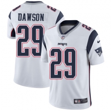 Men's Nike New England Patriots #29 Duke Dawson White Vapor Untouchable Limited Player NFL Jersey