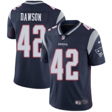 Men's Nike New England Patriots #42 Duke Dawson Navy Blue Team Color Vapor Untouchable Limited Player NFL Jersey