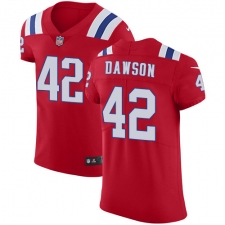Men's Nike New England Patriots #42 Duke Dawson Red Alternate Vapor Untouchable Elite Player NFL Jersey