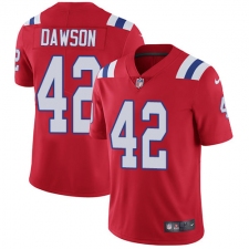 Men's Nike New England Patriots #42 Duke Dawson Red Alternate Vapor Untouchable Limited Player NFL Jersey