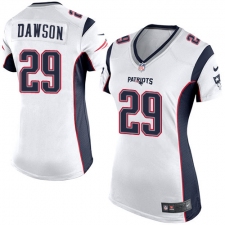 Women's Nike New England Patriots #29 Duke Dawson Game White NFL Jersey