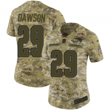 Women's Nike New England Patriots #29 Duke Dawson Limited Camo 2018 Salute to Service NFL Jersey