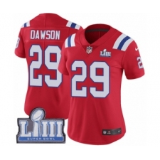 Women's Nike New England Patriots #29 Duke Dawson Red Alternate Vapor Untouchable Limited Player Super Bowl LIII Bound NFL Jersey