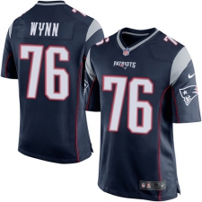 Men's Nike New England Patriots #76 Isaiah Wynn Game Navy Blue Team Color NFL Jersey