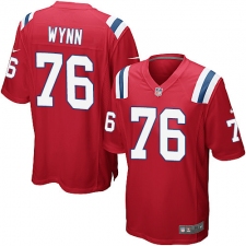 Men's Nike New England Patriots #76 Isaiah Wynn Game Red Alternate NFL Jersey