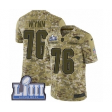 Men's Nike New England Patriots #76 Isaiah Wynn Limited Camo 2018 Salute to Service Super Bowl LIII Bound NFL Jersey