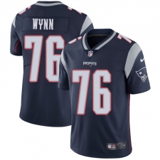 Men's Nike New England Patriots #76 Isaiah Wynn Navy Blue Team Color Vapor Untouchable Limited Player NFL Jersey