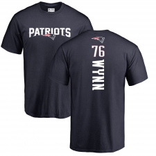 NFL Nike New England Patriots #76 Isaiah Wynn Navy Blue Backer T-Shirt