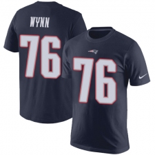 NFL Nike New England Patriots #76 Isaiah Wynn Navy Blue Rush Pride Name & Number T-Shirt