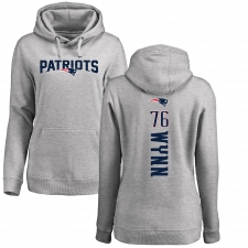 NFL Women's Nike New England Patriots #76 Isaiah Wynn Ash Backer Pullover Hoodie